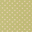 a repeating pattern of white and red hats on a green background.