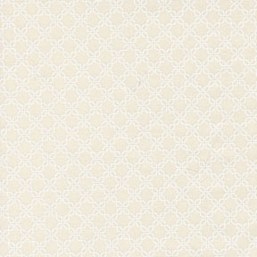 a repeating pattern of white flowers or leaves on a light beige background.
