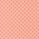 a repeating pattern of white and peach-colored diamond shapes arranged in a grid-like fashion.