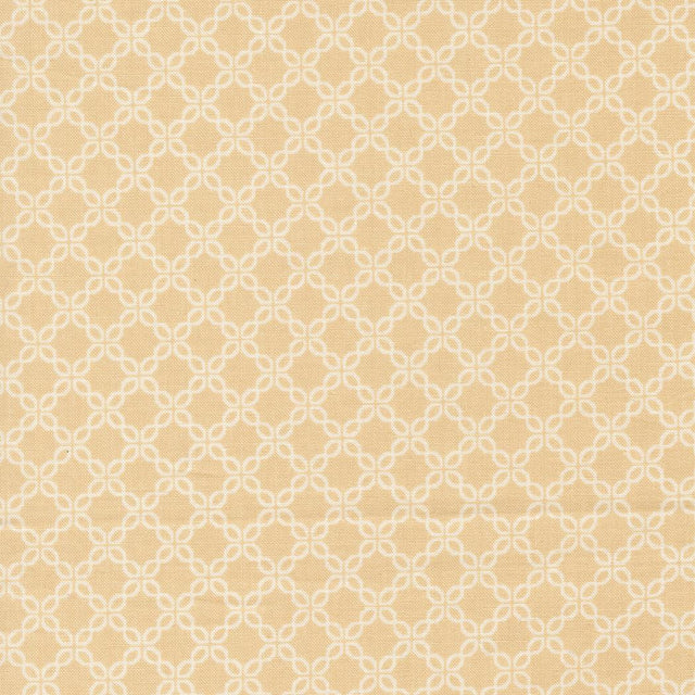 a repeating pattern of white diamond shapes on a beige background.