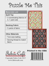 Puzzle Me This Pattern by Fabric Cafe 43.5" x 58.5" FC091535-01 Bin MP