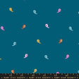 a pattern of colorful tape rolls against a dark blue background.