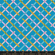 a vibrant and colorful pattern of intersecting lines in various shades of blue, yellow, and pink.
