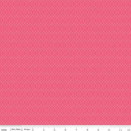 a repeating pattern of pink and white hexagonal shapes, creating a visually striking and geometric design.