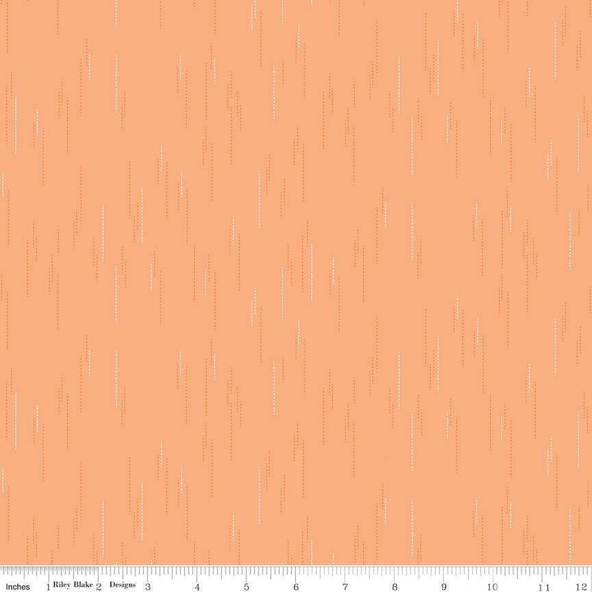 The image is a repeating pattern of small white lines or dots on a peach-colored background.