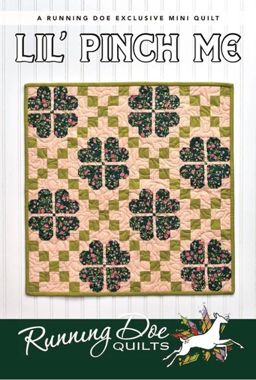 Lil' Pinch Me Paper Mini Quilt Pattern by Running Doe for Villa Rosa Designs 20" x 20"