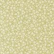 a repeating pattern of small white flowers on a light green background.