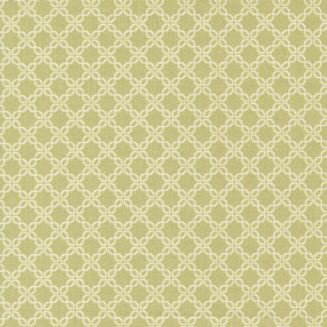 a repeating pattern of white and green geometric shapes, creating a visually striking and symmetrical design.