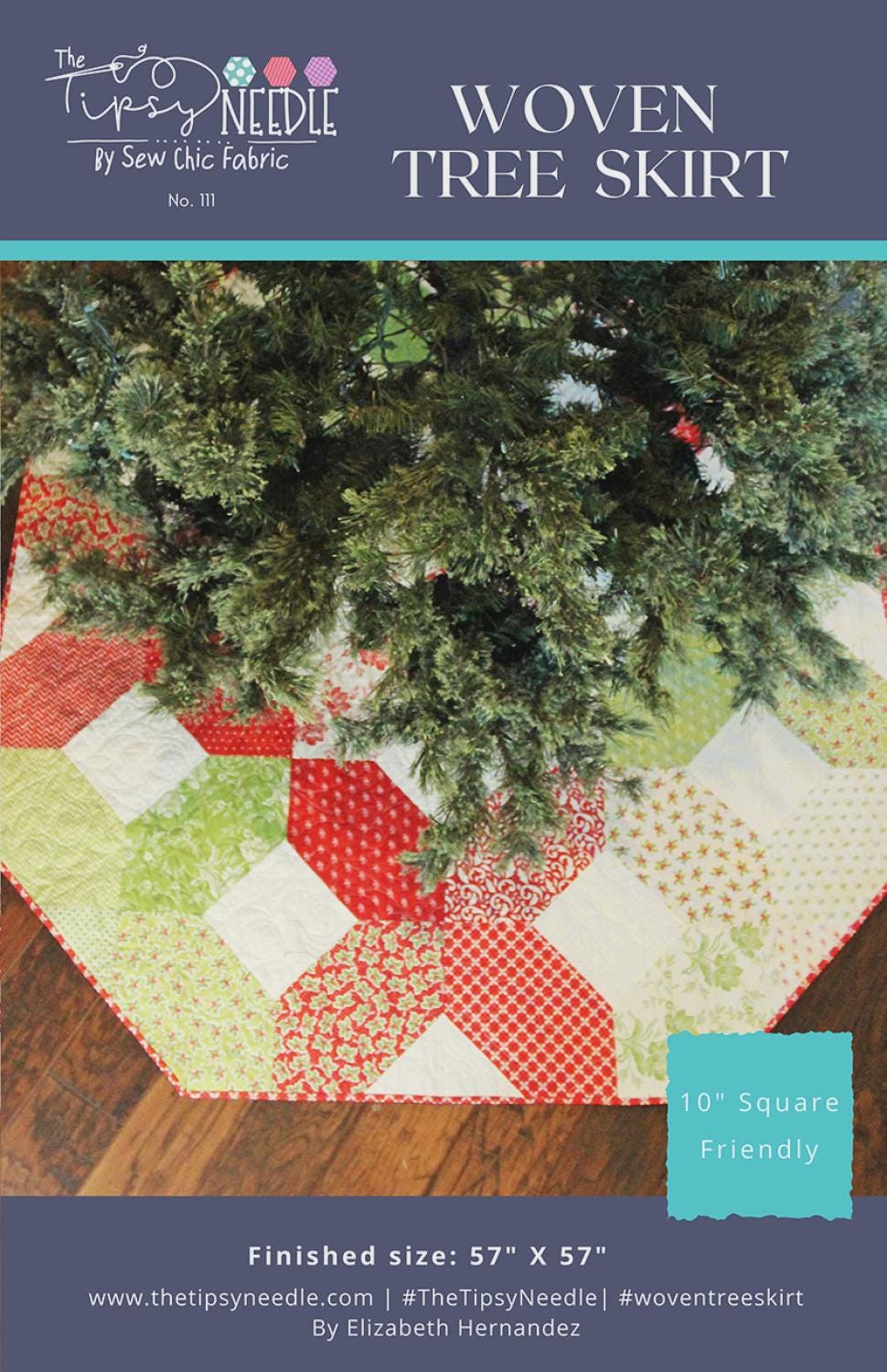 Woven Tree Skirt Quilt Pattern by Tipsy Needle TTN-111