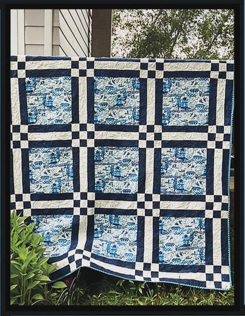 Willow Quilt Pattern Card by Tricia Lynn Maloney Orphan Quilt Designs for Villa Rosa Designs finished size 60" x 78"