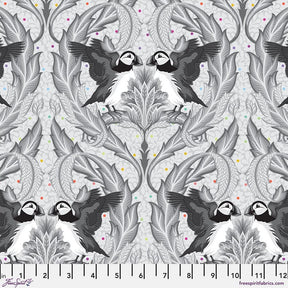 Graywork Wisper Huffin and Puffin by Tula Pink for Free Spirit Fabrics PWTP260.Whisper Sold in 1/2 yard increments