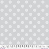 True Colors Graywork Pom Pom Fog Yardage PWTP118.fog by Tula Pink Sold in 1/2 yard Increments