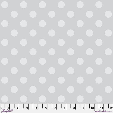 True Colors Graywork Pom Pom Fog Yardage PWTP118.fog by Tula Pink Sold in 1/2 yard Increments