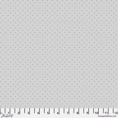 True Colors Graywork Tiny Dots Fog Yardage PWTP185.fog by Tula Pink Sold in 1/2 yard Increments