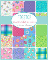 The image is a collage of various colorful fabric patterns, including floral, polka dot, and geometric designs, arranged in a grid format.