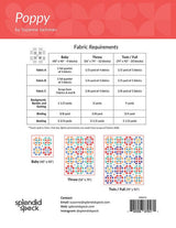 Poppy Quilt Paper Pattern SS471 by Suzanne Jackman for Splendid Speck 3 sizes Baby, Throw and Twin