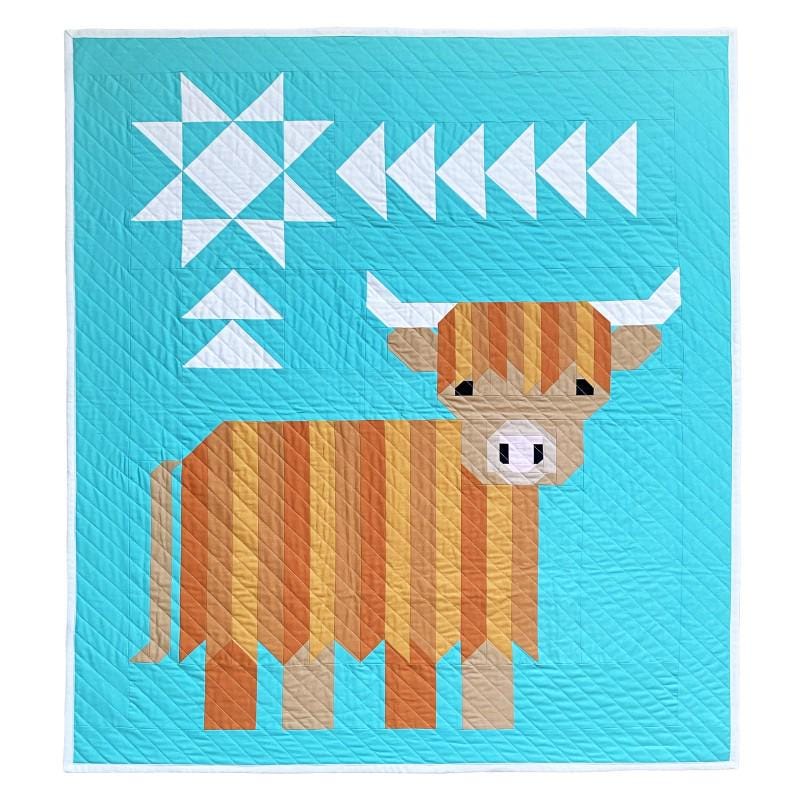 Cattle Call Quilt Pattern Booklet A Highland Coo by Art East Quilting Co AECC0525 Size : 39-3/4" x 45-1/4"