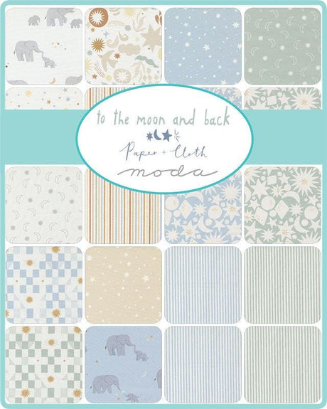 To the Moon and Back Jelly Roll, 40 - 2.5" strips width of fabric by Pen + Paper for Moda Fabrics