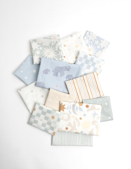 To the Moon and Back Jelly Roll, 40 - 2.5" strips width of fabric by Pen + Paper for Moda Fabrics