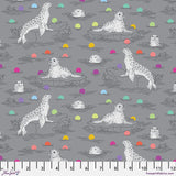 Graywork Seal the Deal Shadow by Tula Pink for Free Spirit Fabrics PWTP259.Shadow Sold in 1/2 yard increments