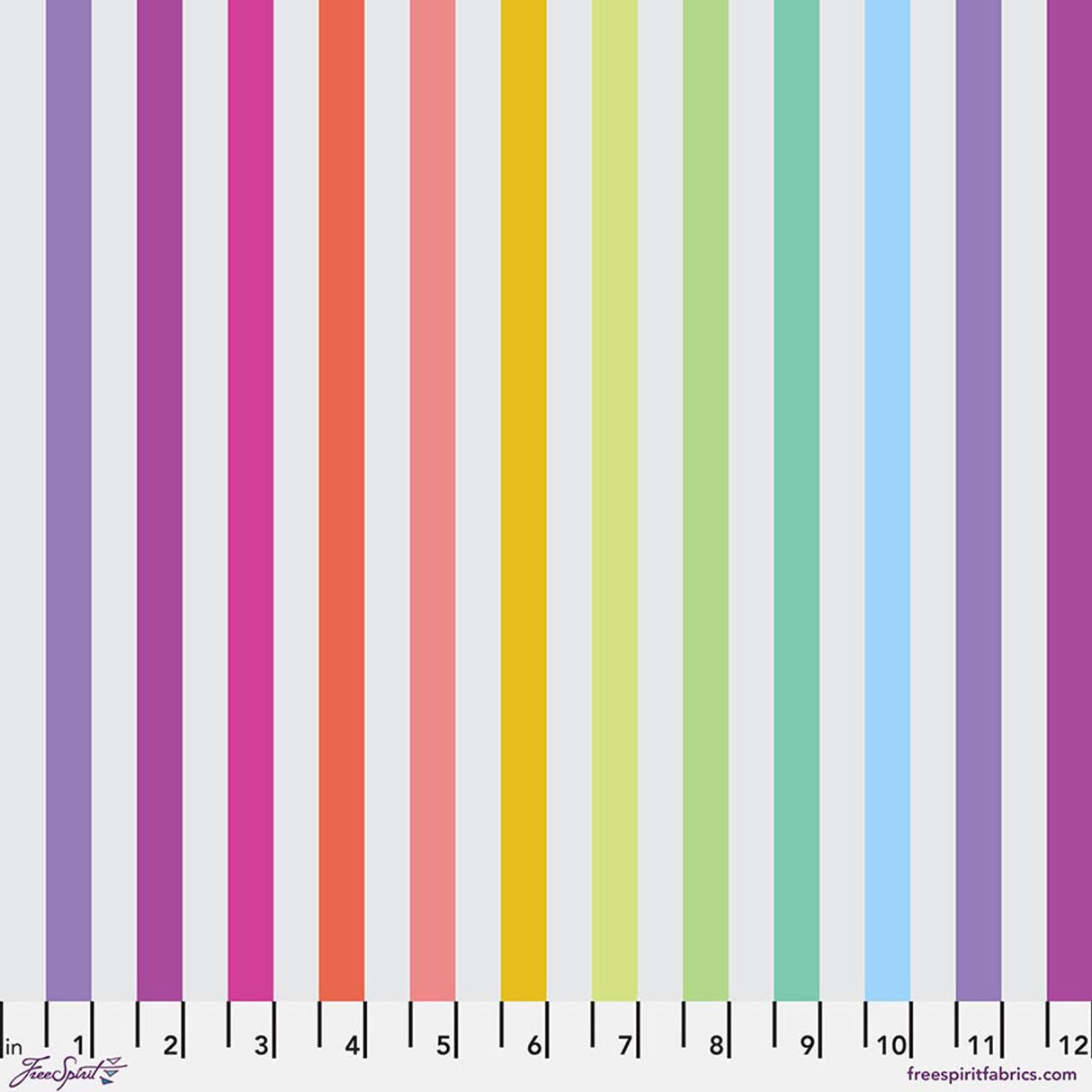 True Colors Graywork Disco Stripe Whisper Yardage PWTP231.Whisper by Tula Pink Sold in 1/2 yard Increments