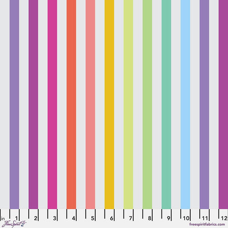 True Colors Graywork Disco Stripe Whisper Yardage PWTP231.Whisper by Tula Pink Sold in 1/2 yard Increments