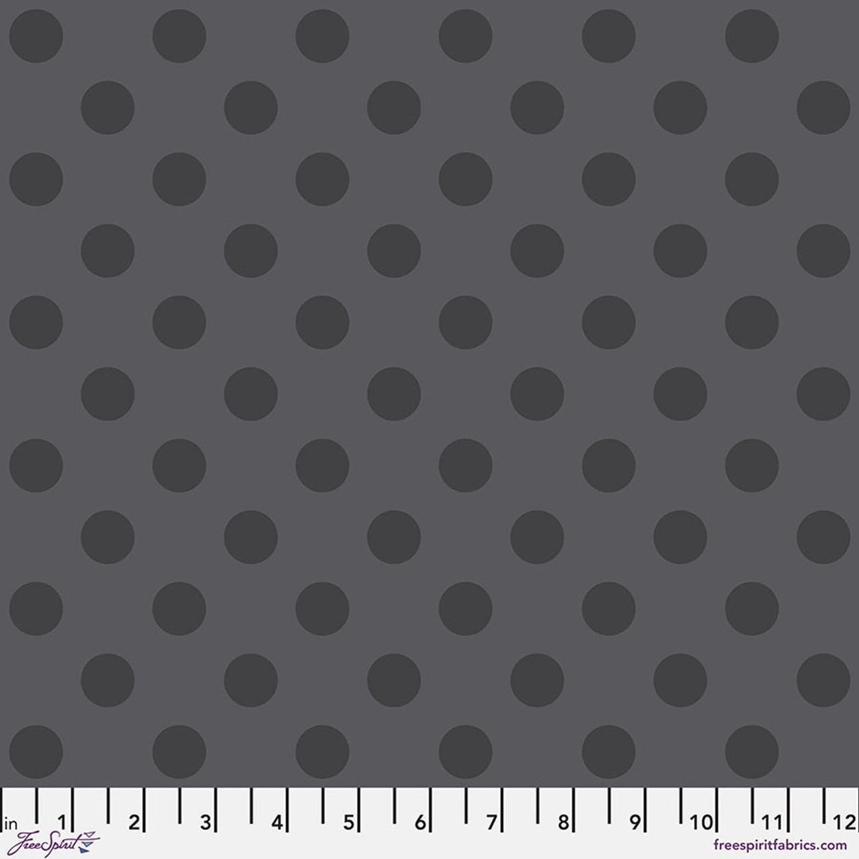 True Colors Graywork Pom Pom Carbon Yardage PWTP118.carbon by Tula Pink Sold in 1/2 yard Increments