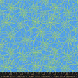 The image is a repeating pattern of blue and yellow lines, resembling a spider web or a web design.