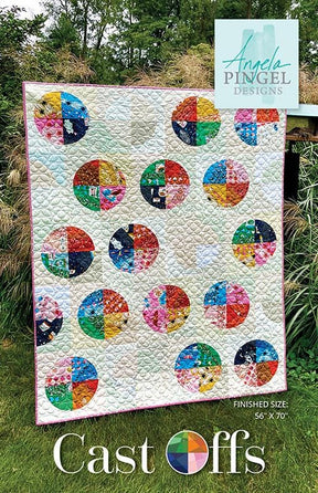Cast Offs Quilt pattern PAPER PATTERN-only By Angela Pingel Designs Finished Size 56" x 70"