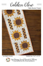 Golden Glow Table Runner Pattern BNB2519 by Chrissy Lux of Branch and Blume 14.5"x 57.5"