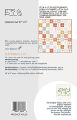 It's A Plus Quilt Pattern ZCPLQP for Zen Chic by Brigitte Heitland