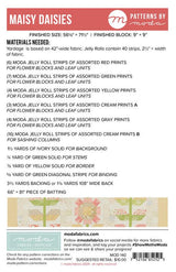 Maisy Daisies Quilt pattern MOD140 Patterns by Moda