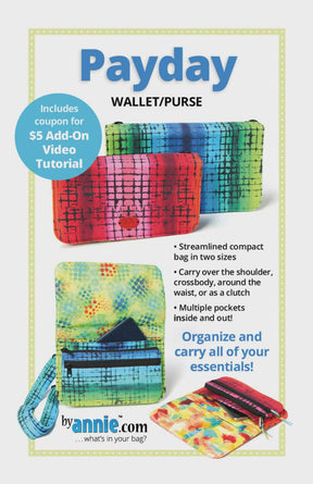 Payday Wallet/Purse Pattern Paper Only PBA302 Pattern by Annie