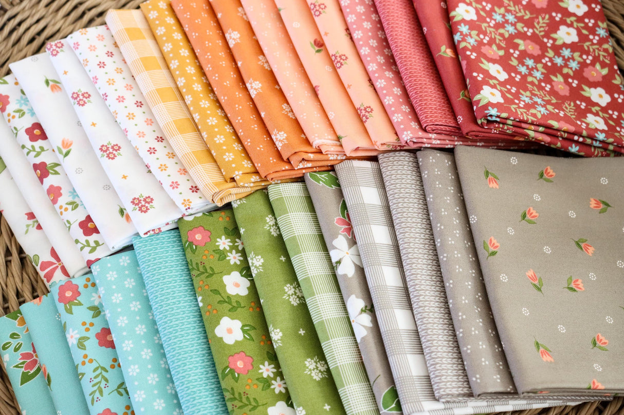 Bountiful Blooms Posies Ochre Yardage 37663-14 by Sherri and Chelsi Sold in 1/2 yard increments cut continiously