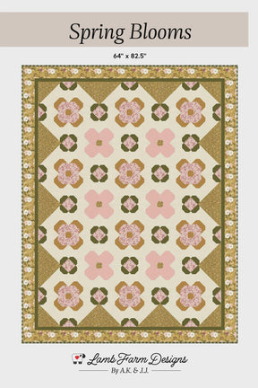 Spring Blooms Printed Quilt Pattern - LFD-144 By Lamb Farm Designs
