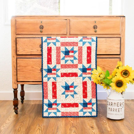 Stars and Stripes Printed Quilt Pattern - LFD-111 By Lamb Farm Designs - Jennie Jo Lamb