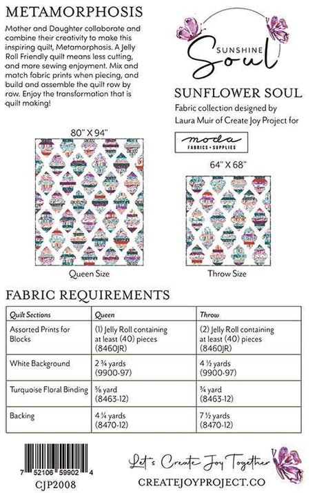 Metamorphosis Quilt Pattern CJP2008 by Laura Muir for Create Joy Project