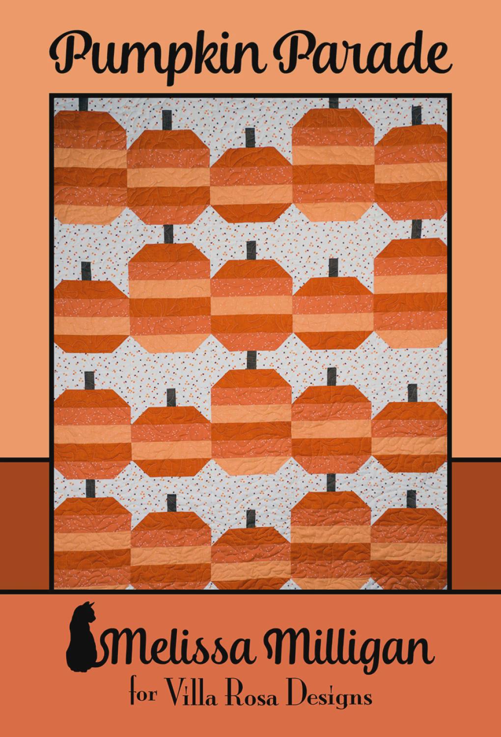 Pumpkin Parade Printed Pattern by Melissa Milligan for Villa Rosa Designs Size 45" x 56"