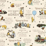Winnie the Pooh Main Cream Yardage C17000-CREAM by Echo Park Paper Co. For Riley Blake Sold in 1/2 yard Increments