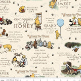 Winnie the Pooh Main Cream Yardage C17000-CREAM by Echo Park Paper Co. For Riley Blake Sold in 1/2 yard Increments