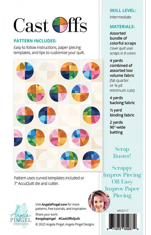 Cast Offs Quilt pattern PAPER PATTERN-only By Angela Pingel Designs Finished Size 56" x 70"