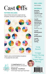 Cast Offs Quilt pattern PAPER PATTERN-only By Angela Pingel Designs Finished Size 56" x 70"