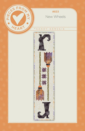 New Wheels Quilt Pattern - Table Runner PM833 From Pieces From My Heart By Sandy Gervais final size 14" X 64.5"