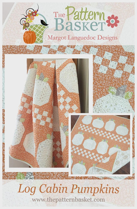 Log Cabin Pumpkins by The Pattern Basket, Margot Designs TPB2415 Paper Pattern ONLY