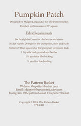 Pumpkin Patch by The Pattern Basket, Margot Designs TPB2411 Paper Pattern ONLY