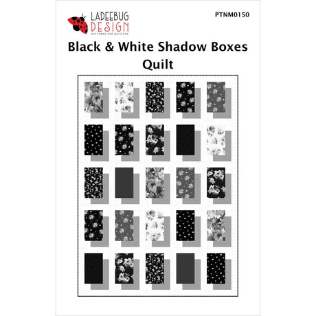 Black & White Shadow Boxes Quilt Pattern PTNM0150 from Ladeebug Design