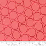 Funny Valentine Pearl Bracelet Coral Yardage 37136-23 By Lizzy House Sold In 1/2 Yard Increments Cut Continuously