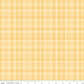 Winnie the Pooh Plaid Plaid Yellow Yardage C17005-Yellow by Echo Park Paper Co. For Riley Blake Sold in 1/2 yard Increments