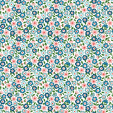Flower Market Forget Me Nots Blue FM25410 by Elea Lutz for Poppie Cotton Sold in 1/2 yard increments cut continuously