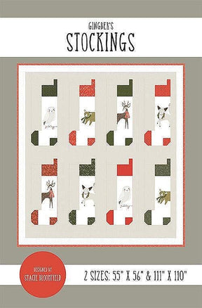 Stockings Quilt Pattern GB029 by Ginigber, 2 sizes